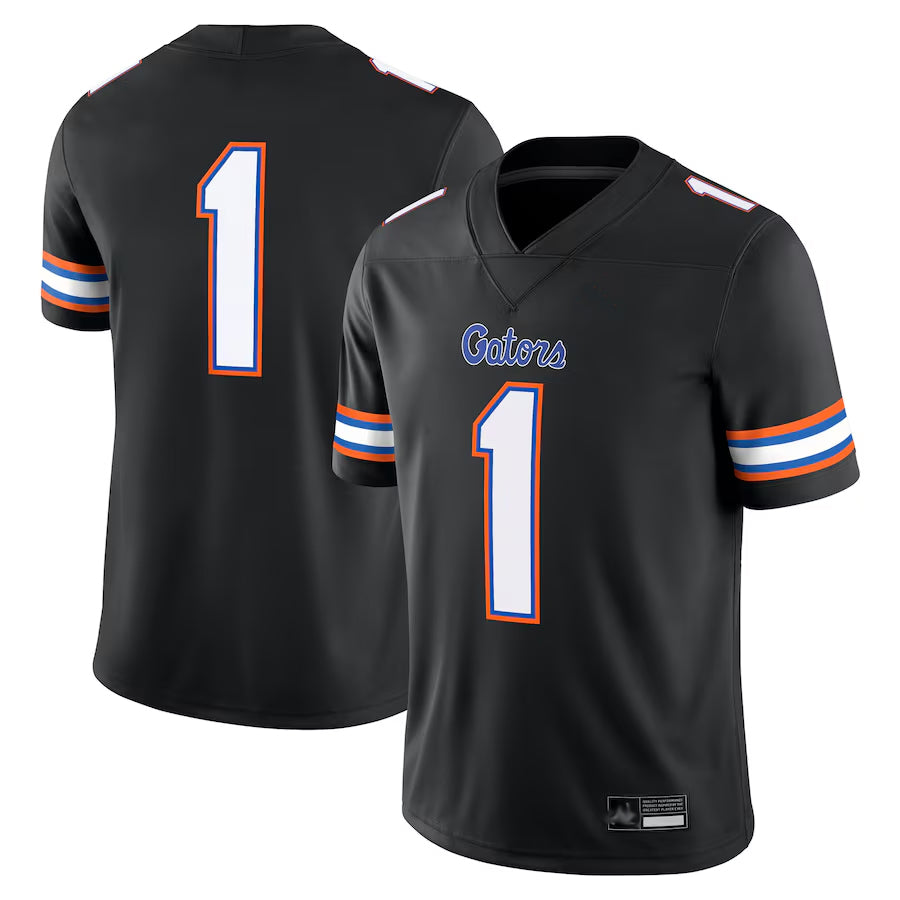#1 Player Black Florida Gators Alternate Game College Jerseys