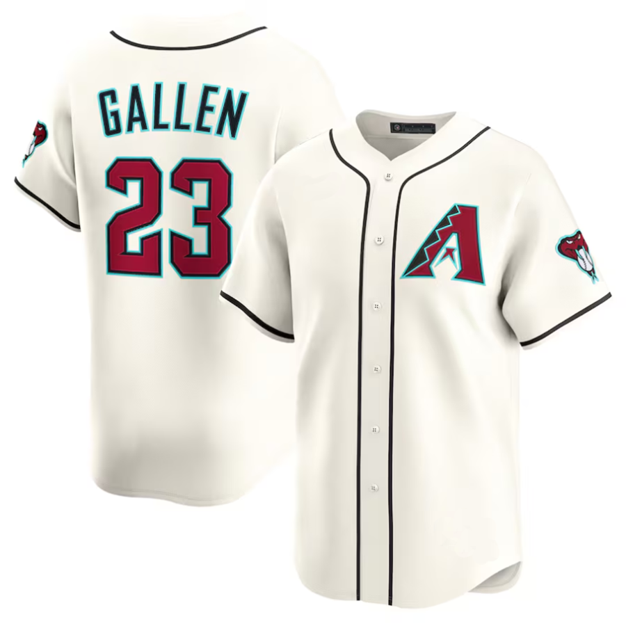 #23 Zac Gallen Player A.Diamondbacks Cream Game Limited Baseball Jerseys