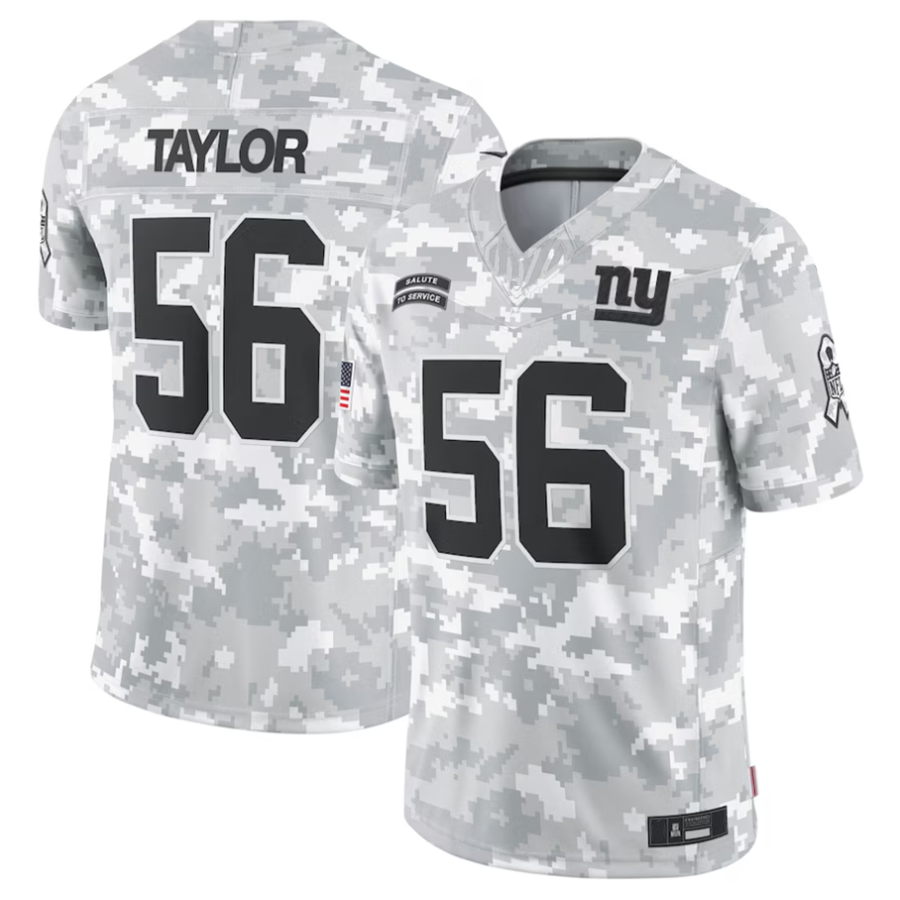 #56 Lawrence Taylor Player NY.Giants Arctic Camo Salute to Service Limited Football Jerseys