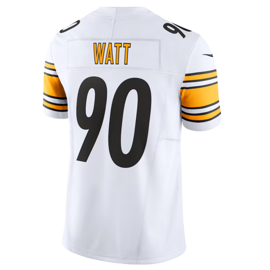 #90 T.J. Watt Player P.Steelers White Vapor F.U.S.E. Limited Football Jerseys