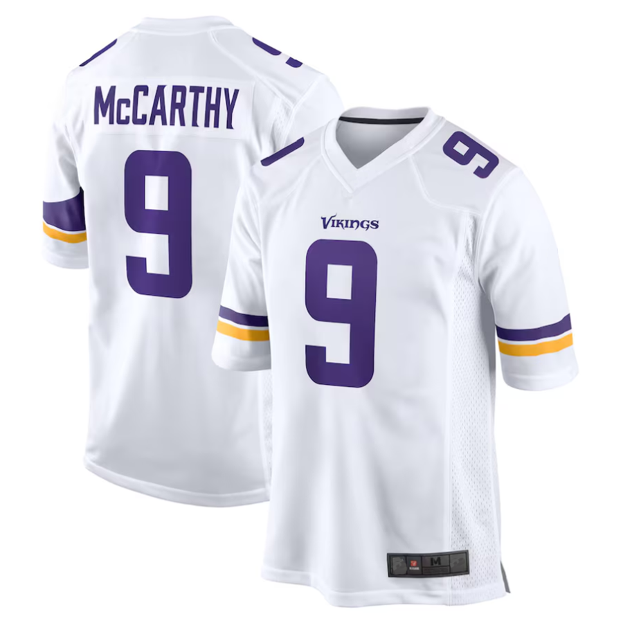 #9 J.J. McCarthy Player MN.Vikings White Game Football Jerseys