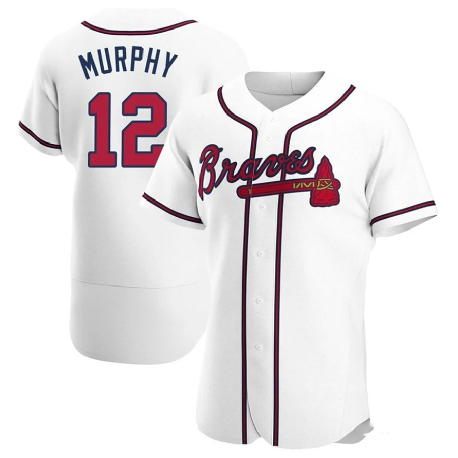 A.Braves #12 Sean Murphy Player White Limited Elite Baseball Jerseys
