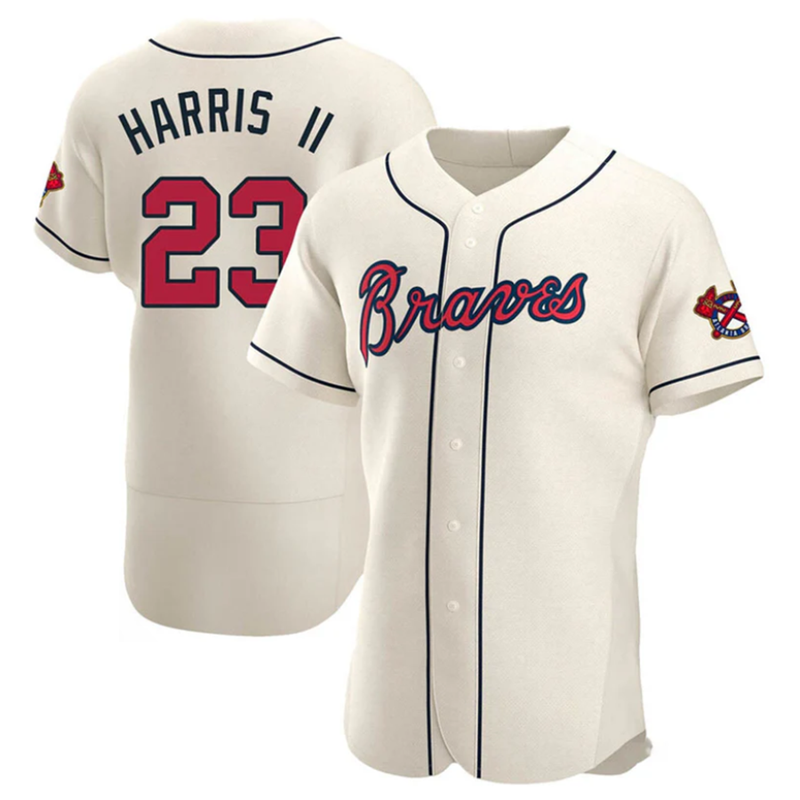 A.Braves #23 Michael Harris II Player Cream Home Limited Elite Baseball Jerseys