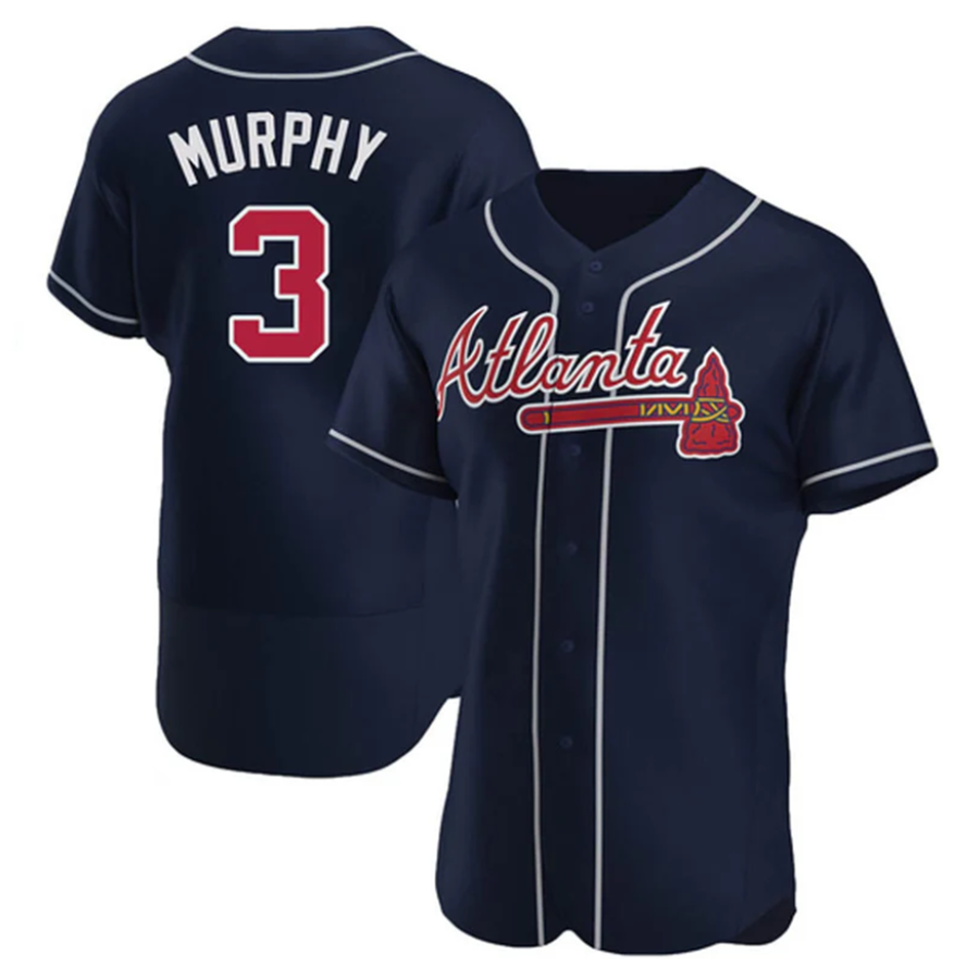 A.Braves #3 Dale Murphy Player Navy Limited Elite Baseball Jerseys