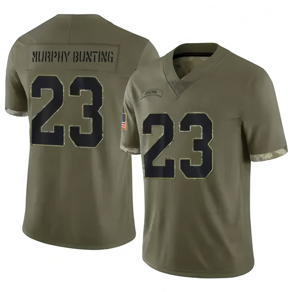A.Cardinals #23 Sean Murphy-Bunting Player Olive Salute To Service Football Jerseys
