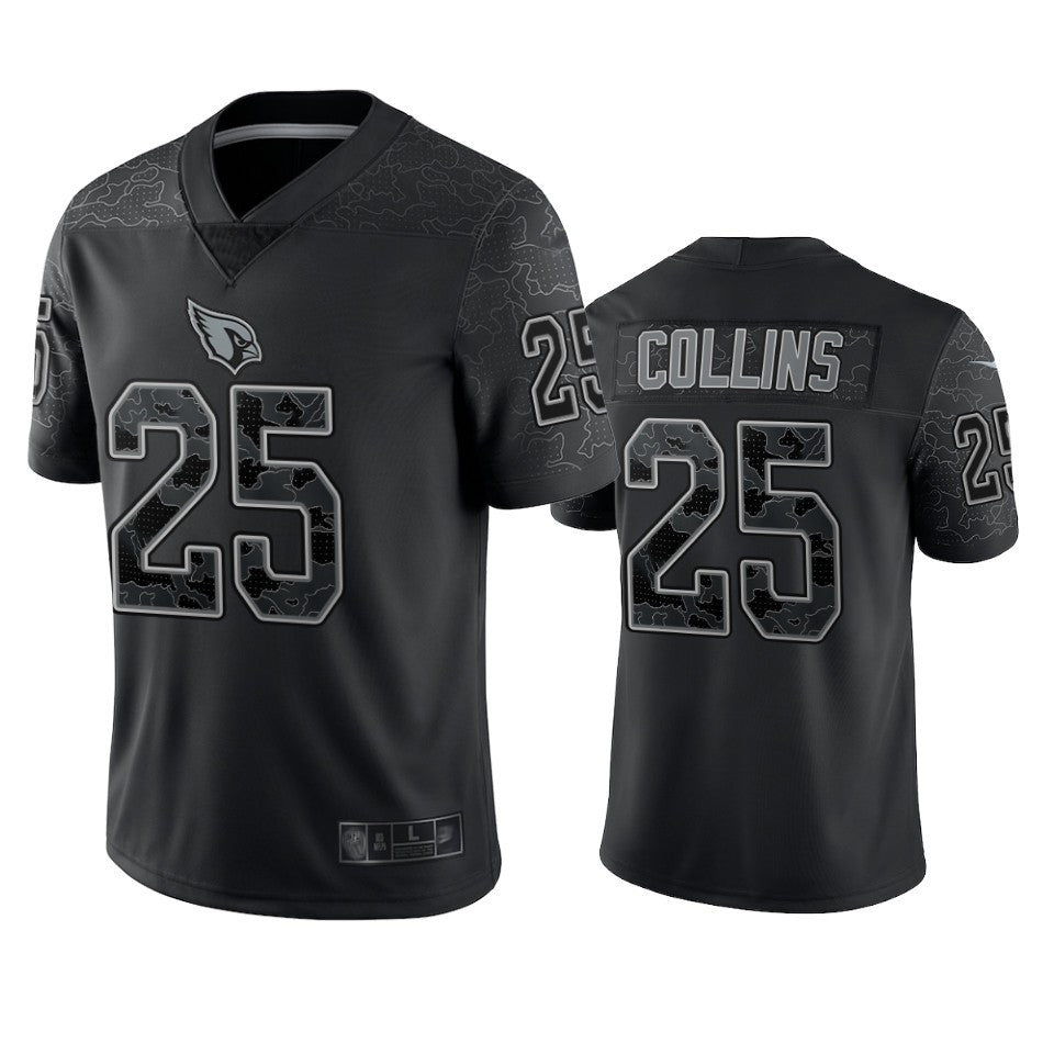 A.Cardinals #25 Zaven Collins Player Black RFLCTV Limited Football Jerseys