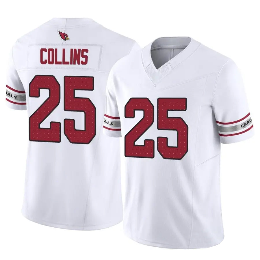 A.Cardinals #25 Zaven Collins Player White Home Game Football Jerseys