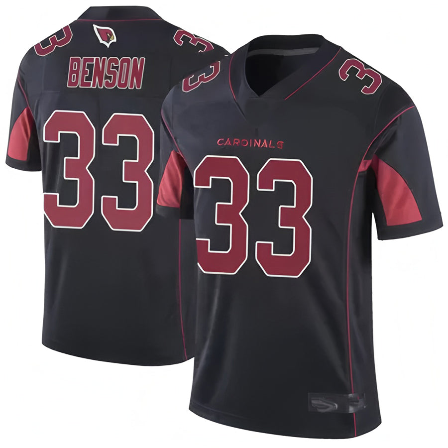 A.Cardinals #33 Trey Benson Player Black Vapor Limited Elite Football Jerseys