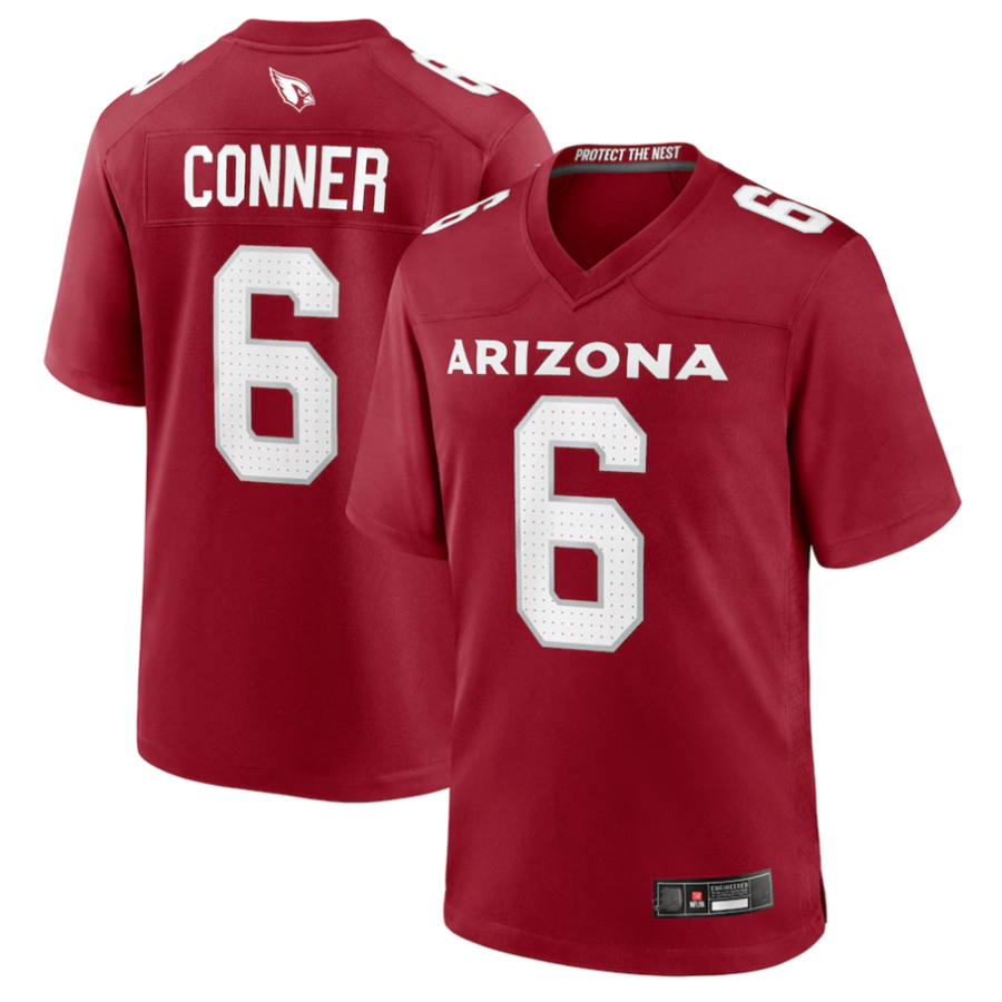 A.Cardinals #6 James Conner Player Home Game Football Jerseys - Cardinal