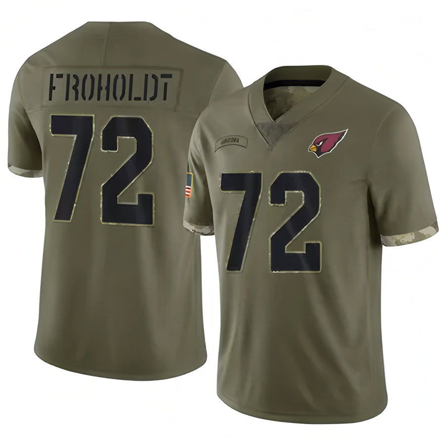 A.Cardinals #72 Hjalte Froholdt Player Olive Salute To Service Limited Football Jerseys