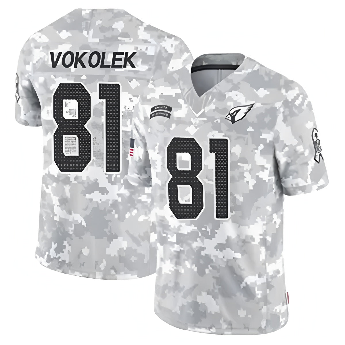A.Cardinals #81 Travis Vokolek Player Camo Salute to Service Limited Stitched Football Jerseys