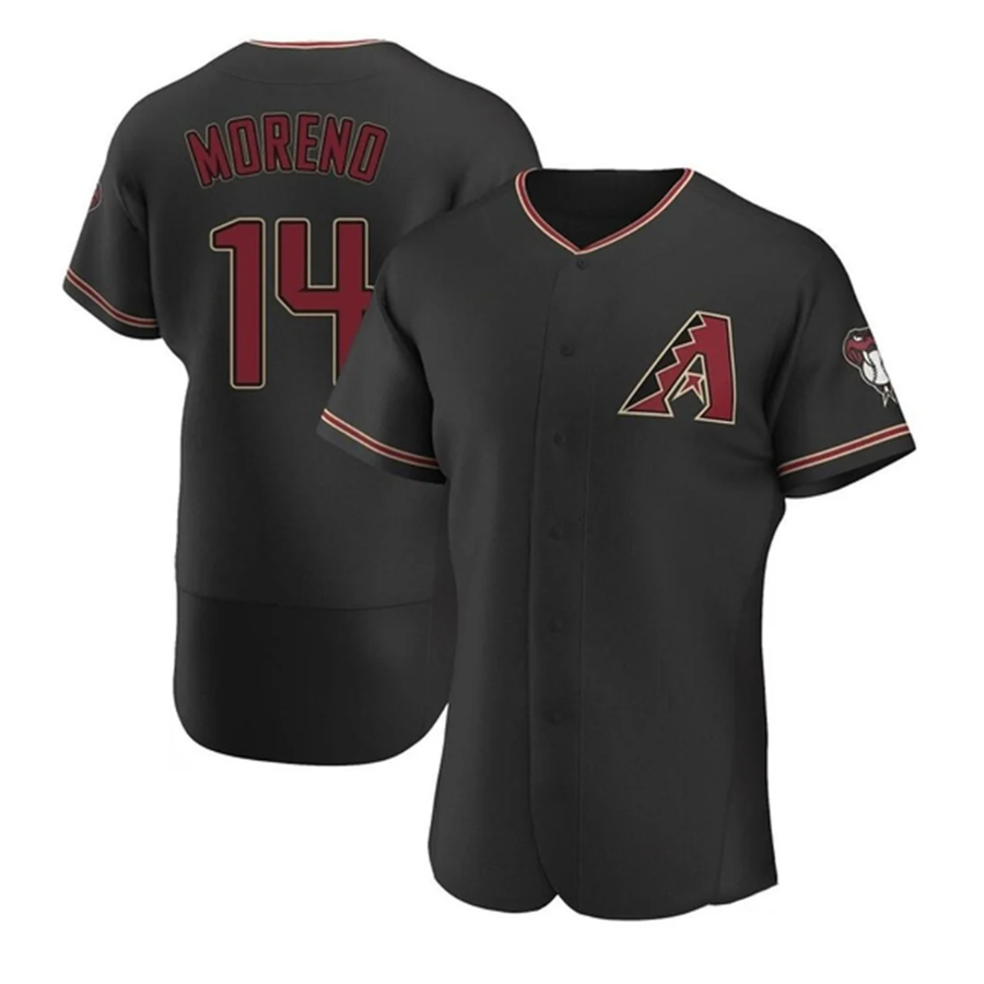 A.Diamondbacks #14 Gabriel Moreno Player Black Home Limited Elite Baseball Jerseys