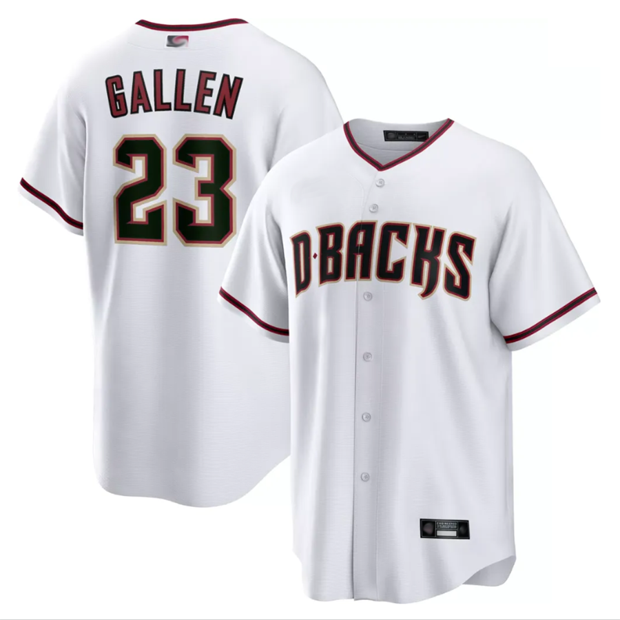 A.Diamondbacks #23 Zac Gallen Player White Cool Replica Baseball Jerseys