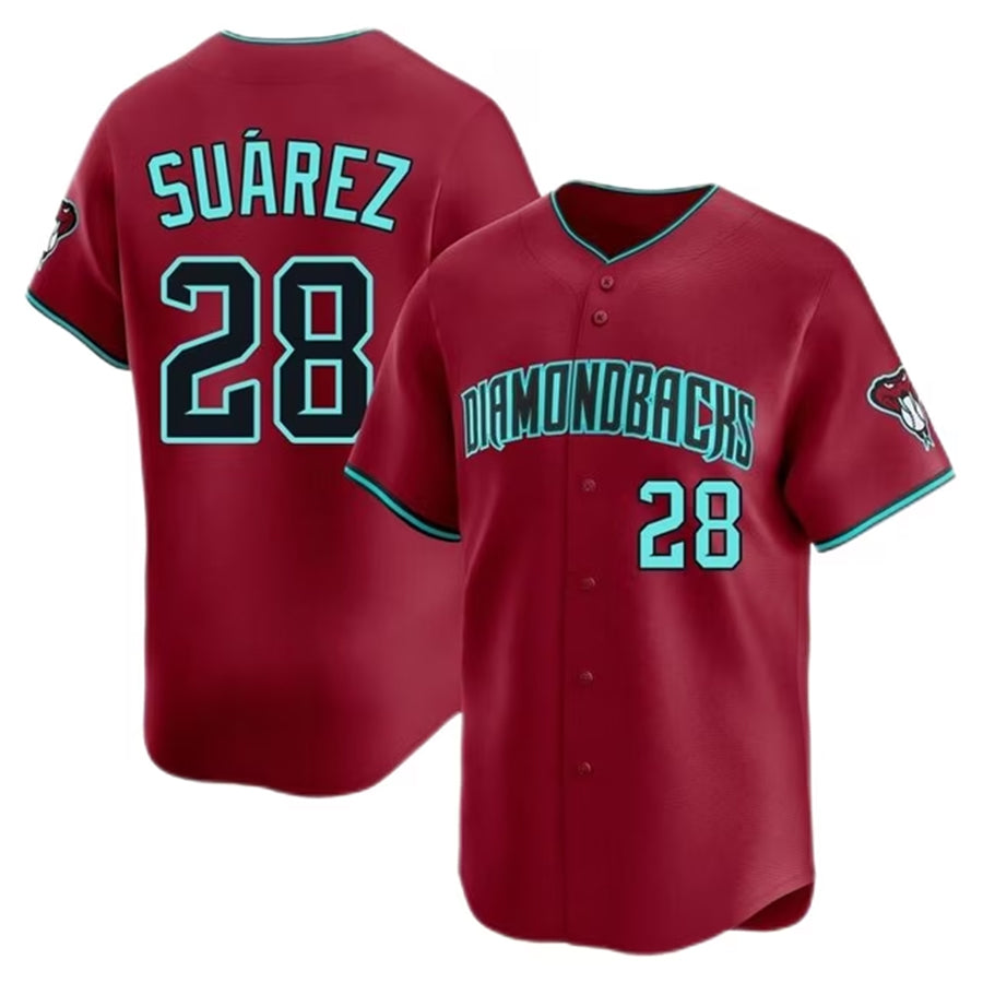 A.Diamondbacks #28 Eugenio Suarez Player Red Home Limited Baseball Jerseys