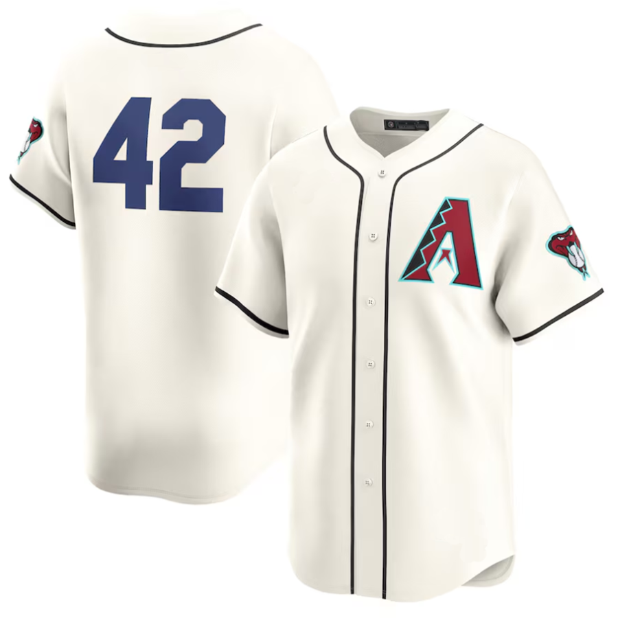 A.Diamondbacks #42 Player White Jackie Robinson Day Home Limited Baesball Jerseys