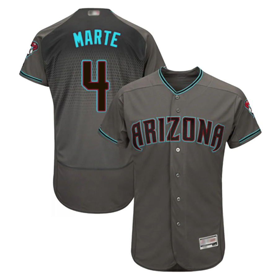 A.Diamondbacks #4 Ketel Marte Player Gray Replica Limited Baseball Jerseys
