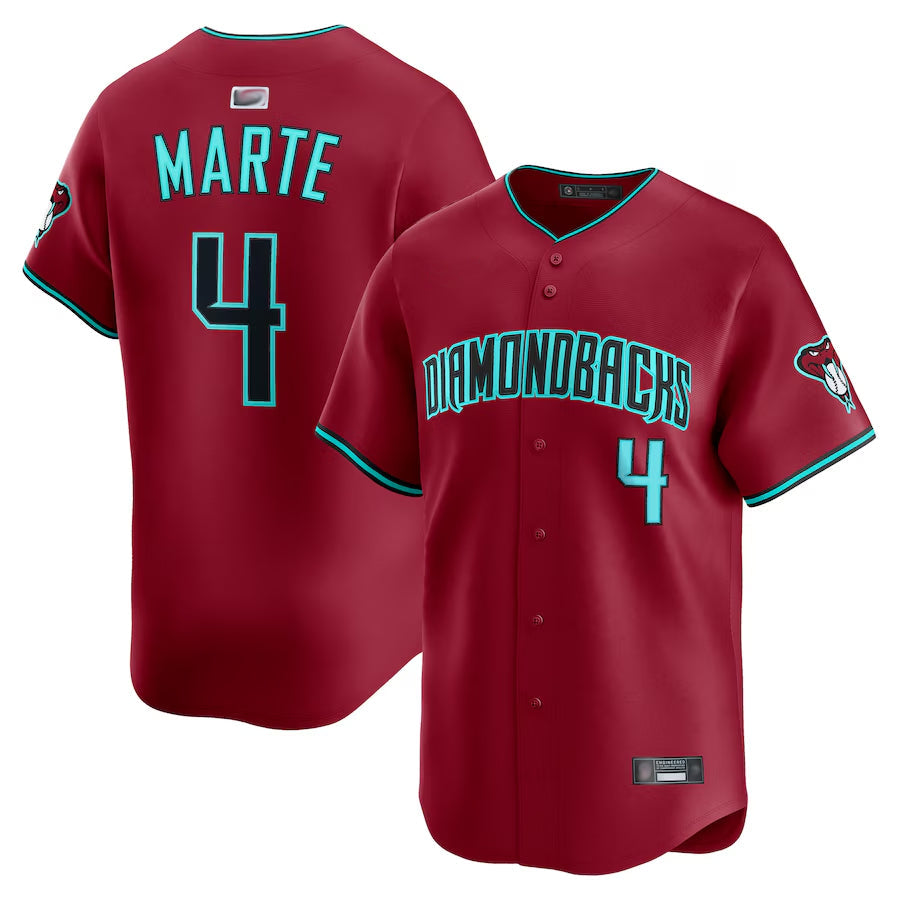 A.Diamondbacks #4 Ketel Marte Player Red Home Limited Baseball Jerseys