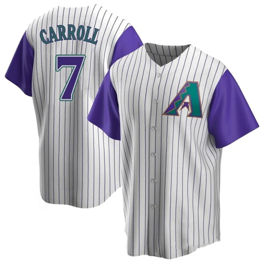 A.Diamondbacks #7 Corbin Carroll Player Cream Throwback Cooperstown Limited Baseball Jerseys