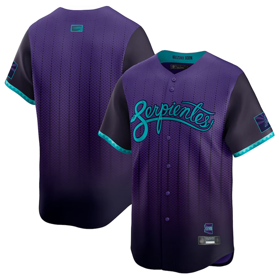 A.Diamondbacks Blank Player Purple City Connect Limited Baseball Jerseys