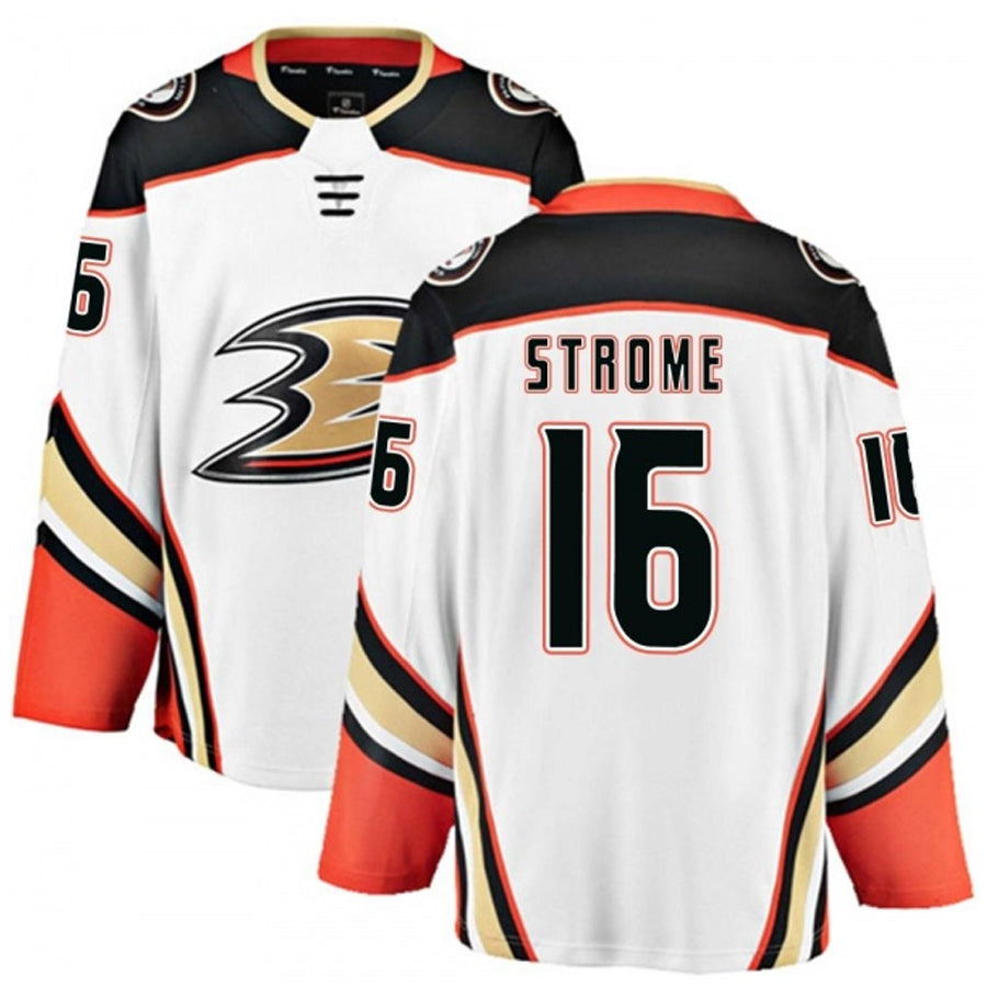 A.Ducks #16 Ryan Strome Player Fanatics Home Breakaway White Hockey Jerseys