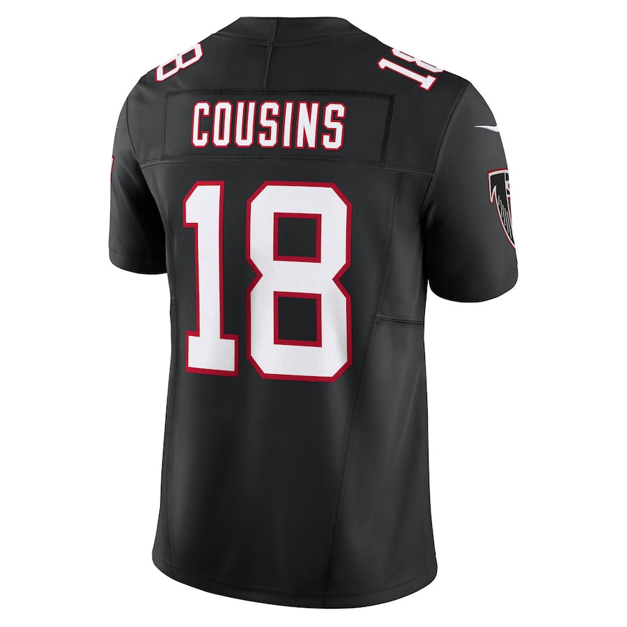 A.Falcons #18 Kirk Cousins Player Vapor F.U.S.E. Limited Black Football Jerseys