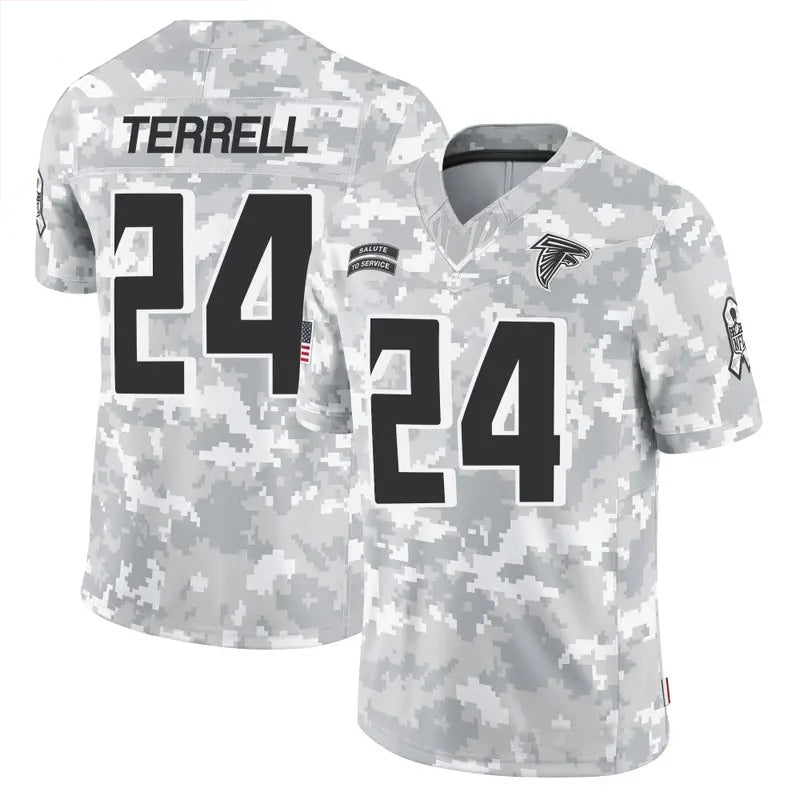 A.Falcons #24 A.J. Terrell Jr. Player Arctic Camo Salute to Service Limited Football Jerseys