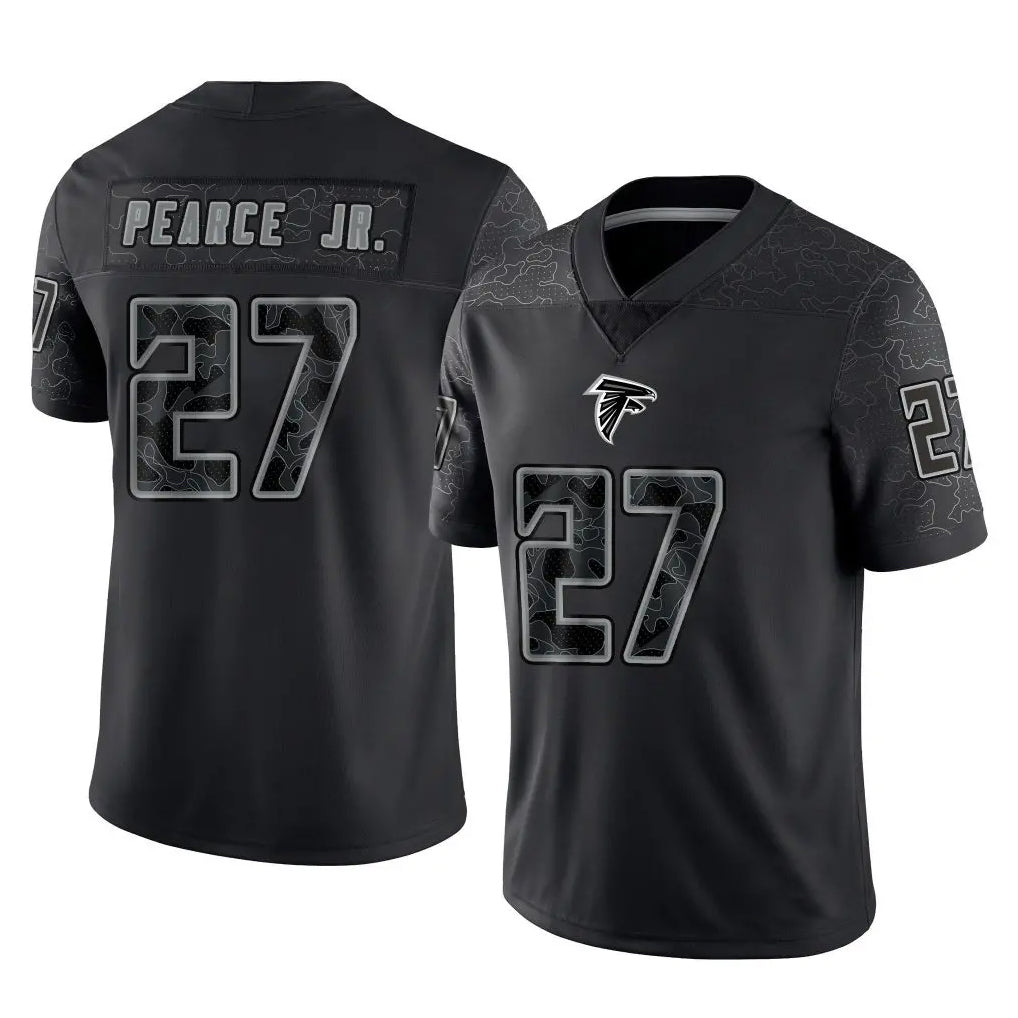 A.Falcons #27 James Pearce Jr. Player Black RFLCTV Limited Football Jerseys