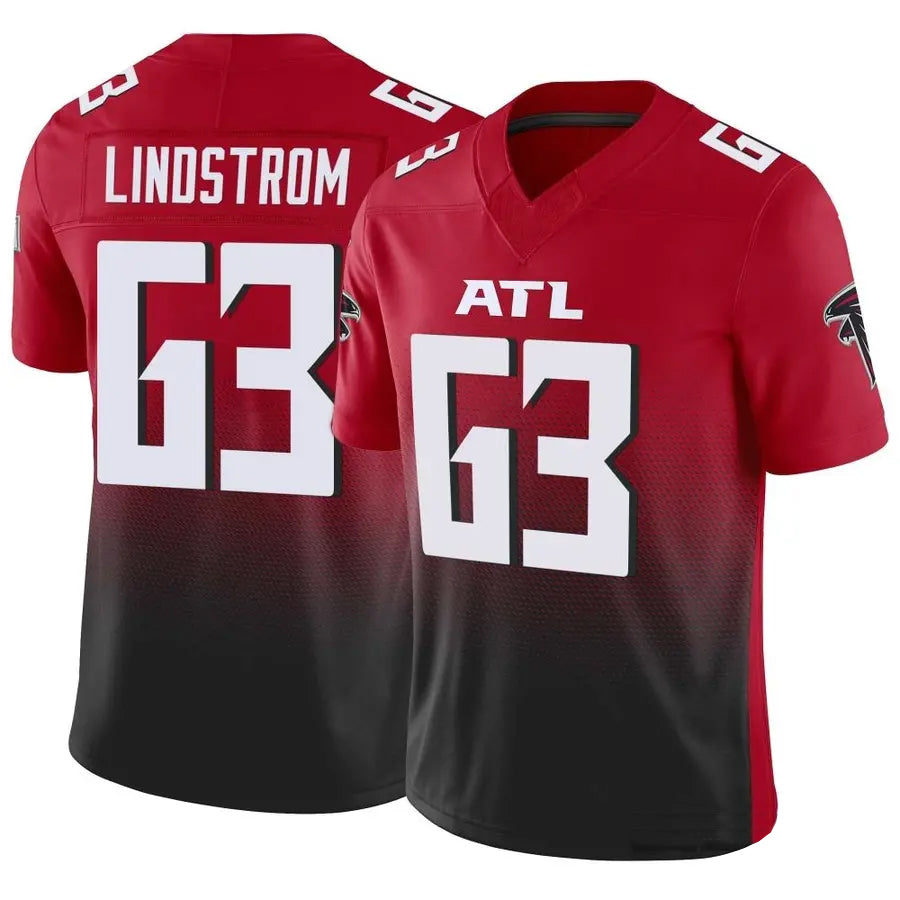 A.Falcons #63 Chris Lindstrom Player Red Vapor F.U.S.E. Limited Football Jerseys