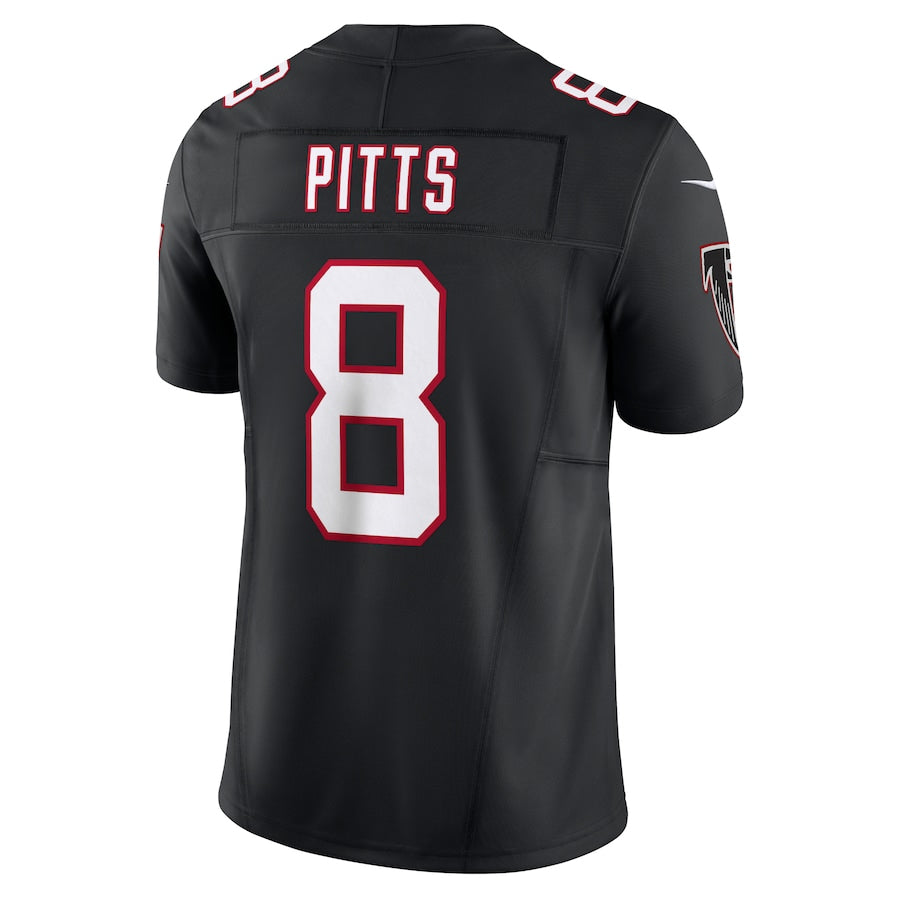A.Falcons #8 Kyle Pitts Sr. Player Black Vapor F.U.S.E. Limited Football Jerseys