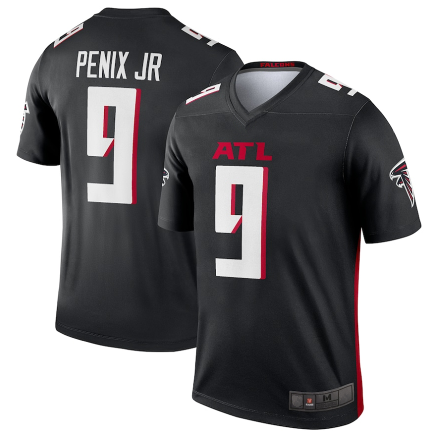 A.Falcons #9 Michael Penix Jr. Black Team Legend Player Game Football Jerseys