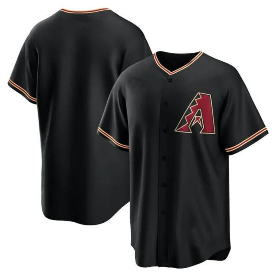 A.Diamondbacks Blank Player Black Replica Stitches Baseball Jerseys