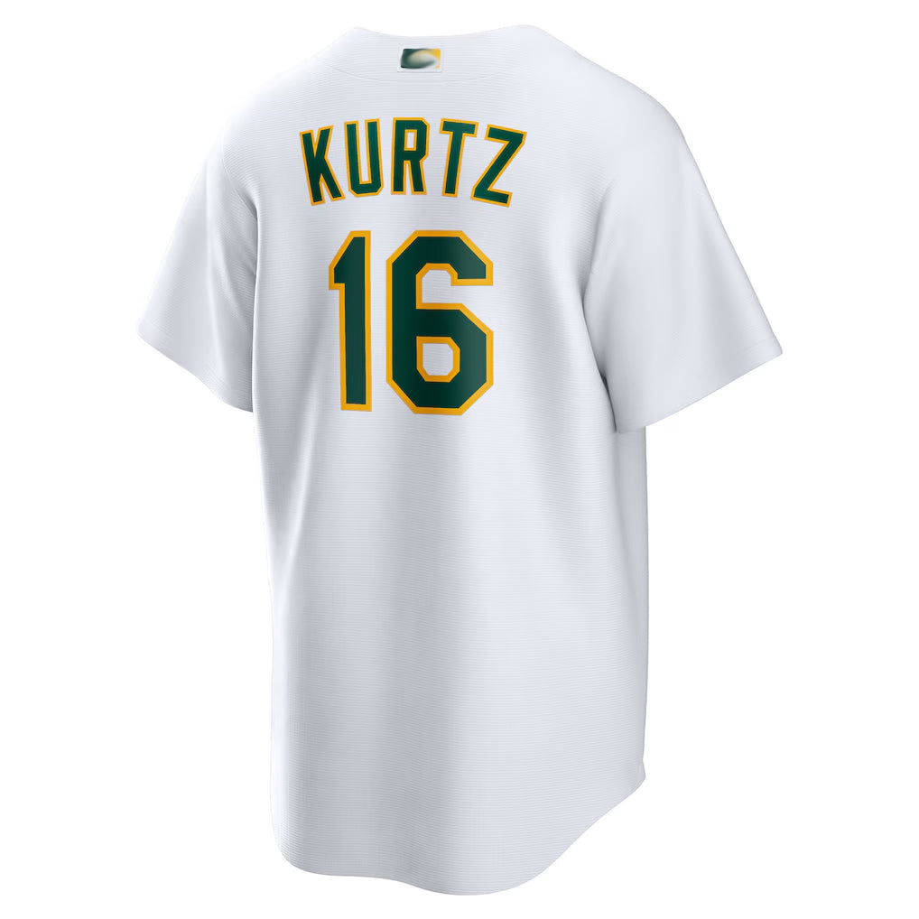 Athletics #16 Nick Kurtz Player White Home Game Football Jerseys