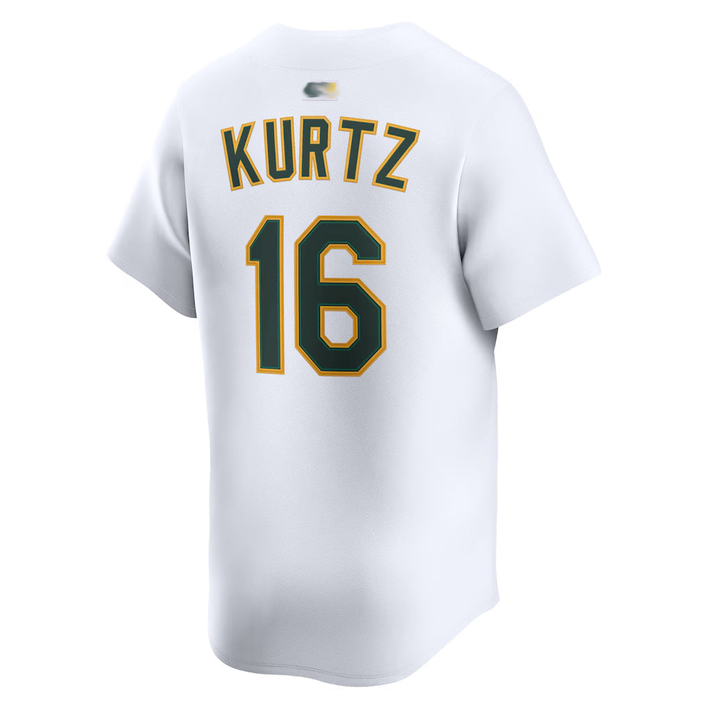 Athletics #16 Nick Kurtz Player White Home Limited Baseball Jerseys