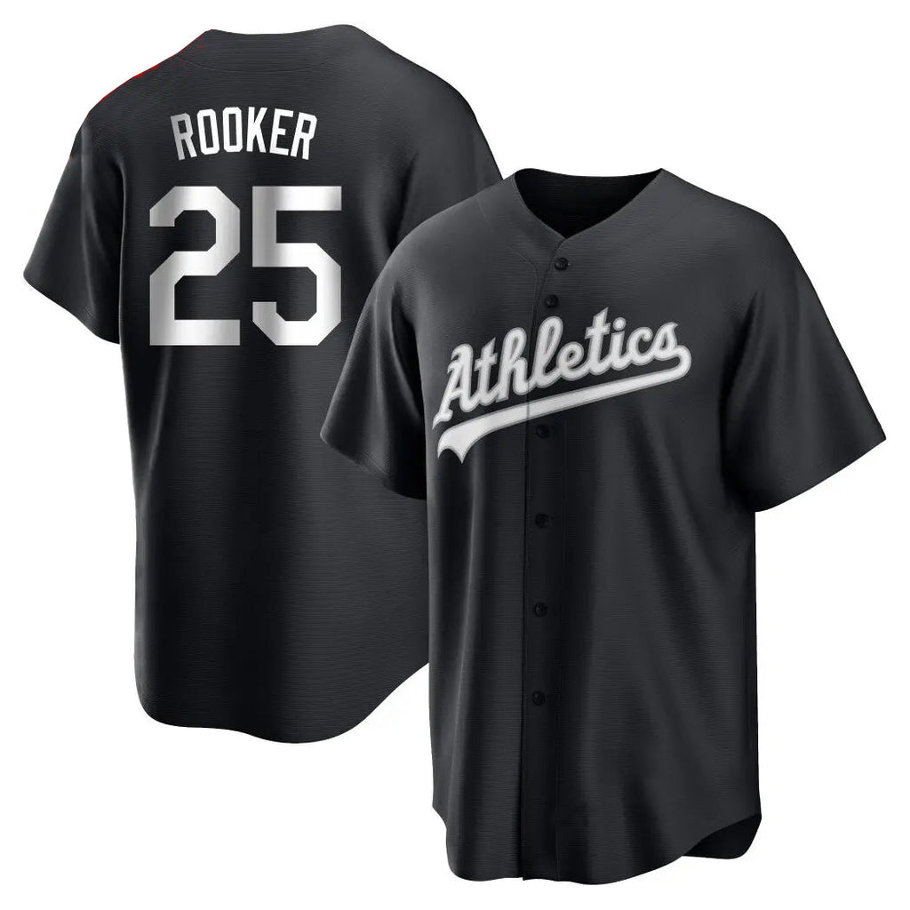 Athletics #25 Brent Rooker Player City Connect Home Black Baseball Jerseys