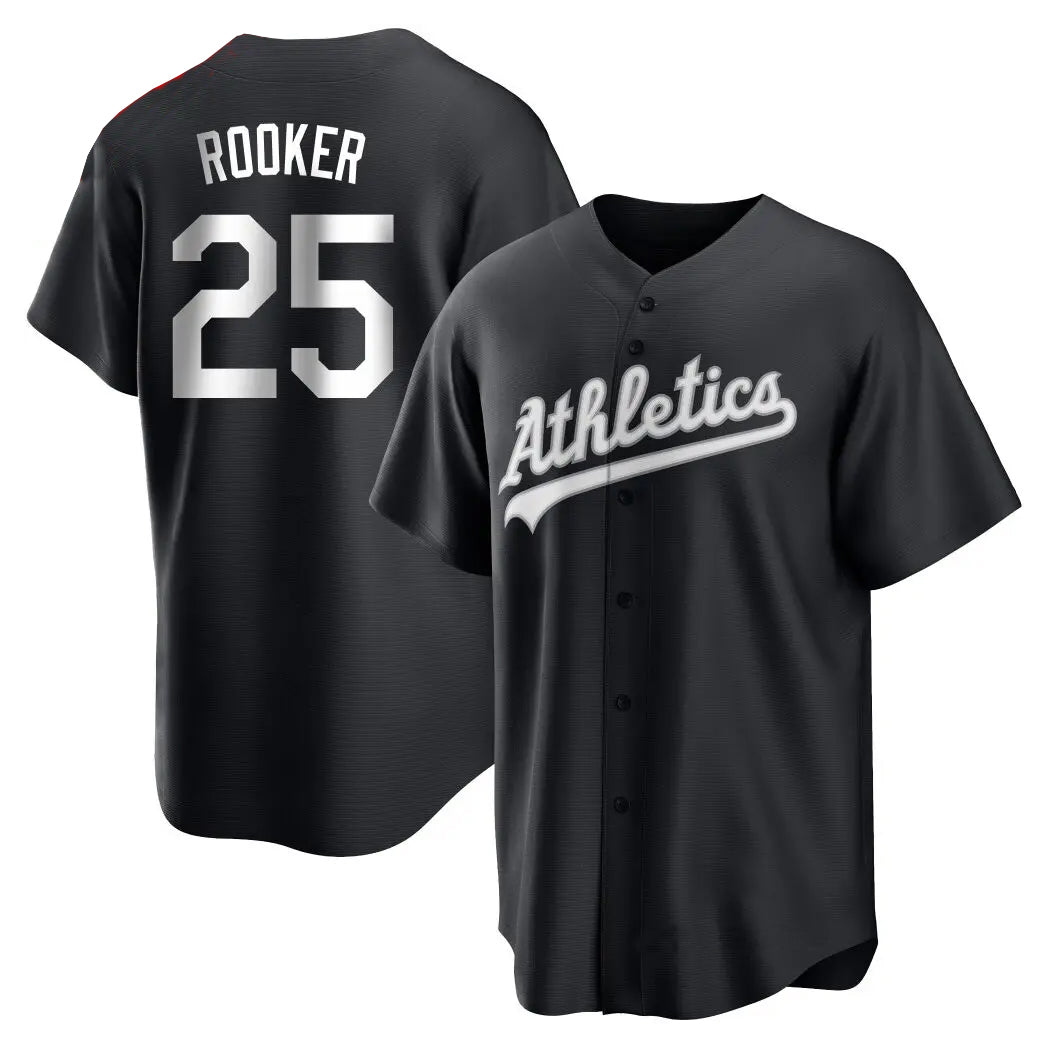 Athletics #25 Brent Rooker Player City Connect Home Black Baseball Jerseys