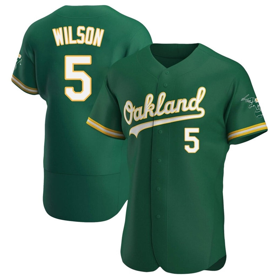 Athletics #5 Jacob Wilson Player Green Limited Elite Baseball Jerseys