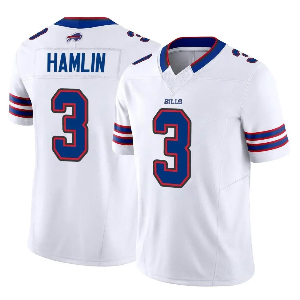 B.Bills #3 Damar Hamlin Player White Vapor F.U.S.E. Limited Football Jerseys