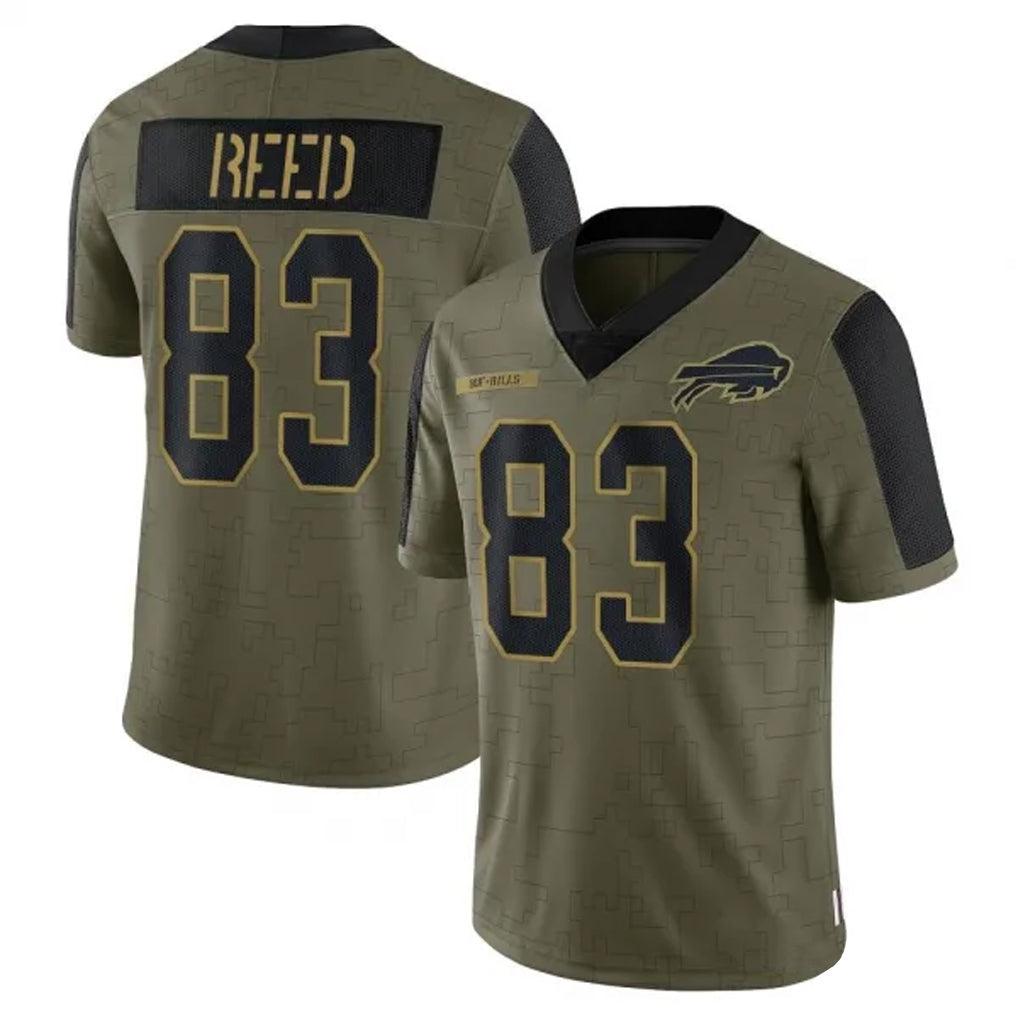 B.Bills #83 Andre Reed Player Salute To Service Olive Elite Football Jerseys