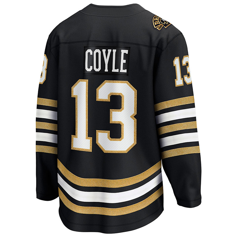 B.Bruins #13 Charlie Coyle Player Fanatics Breakaway Home Black Hockey Jerseys