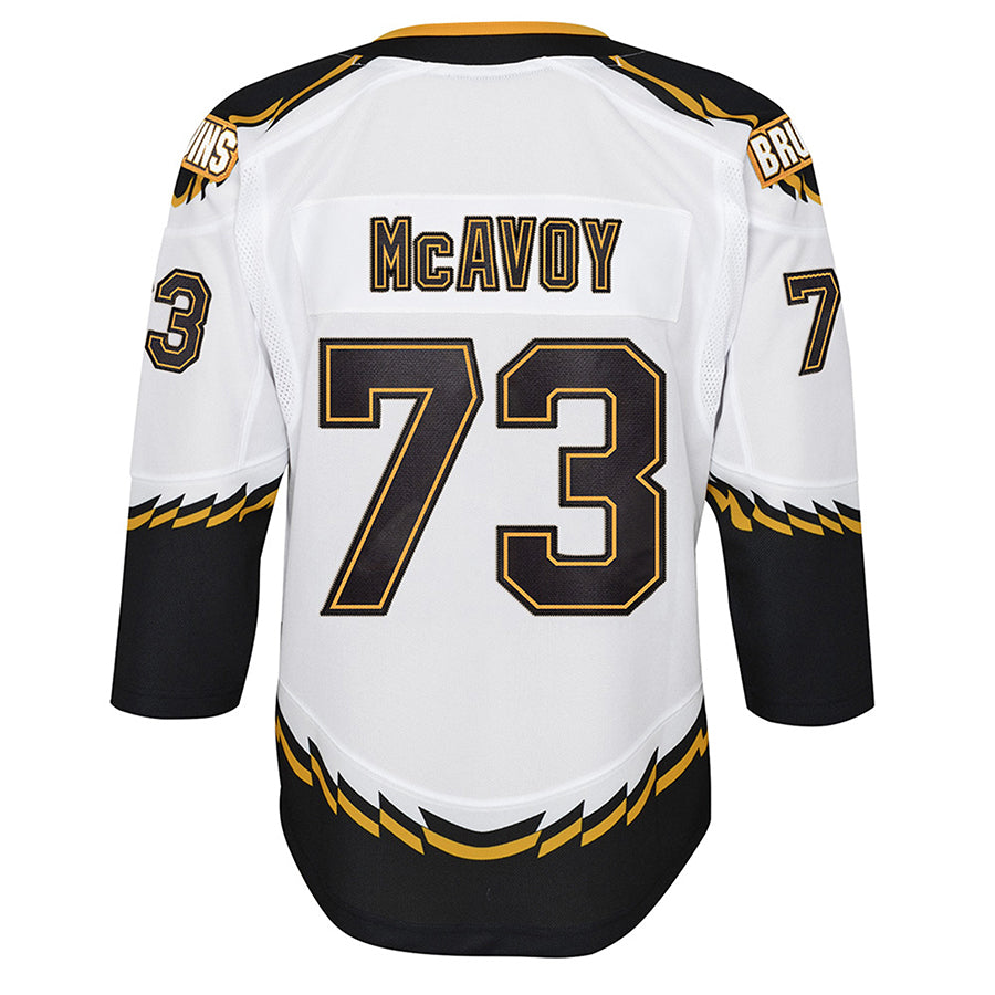 B.Bruins #73 Charlie McAvoy Player Special Edition Breakaway White Hockey Jerseys