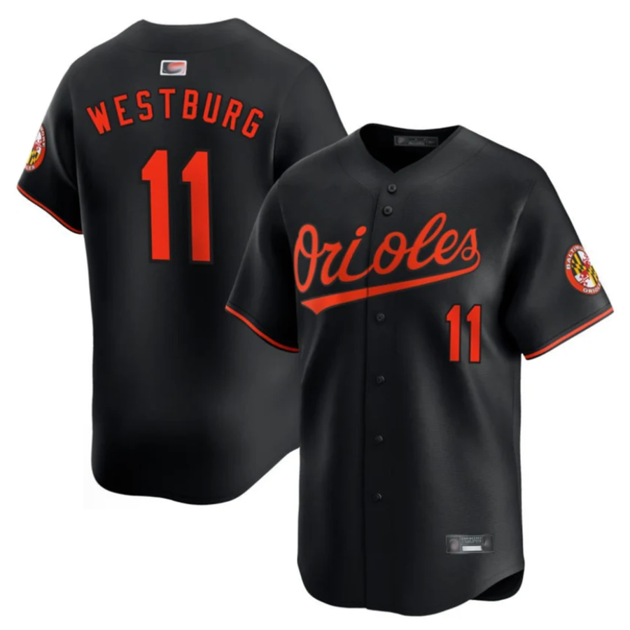B.Orioles #11 Jordan Westburg Player Black Home Replica Baseball Jerseys