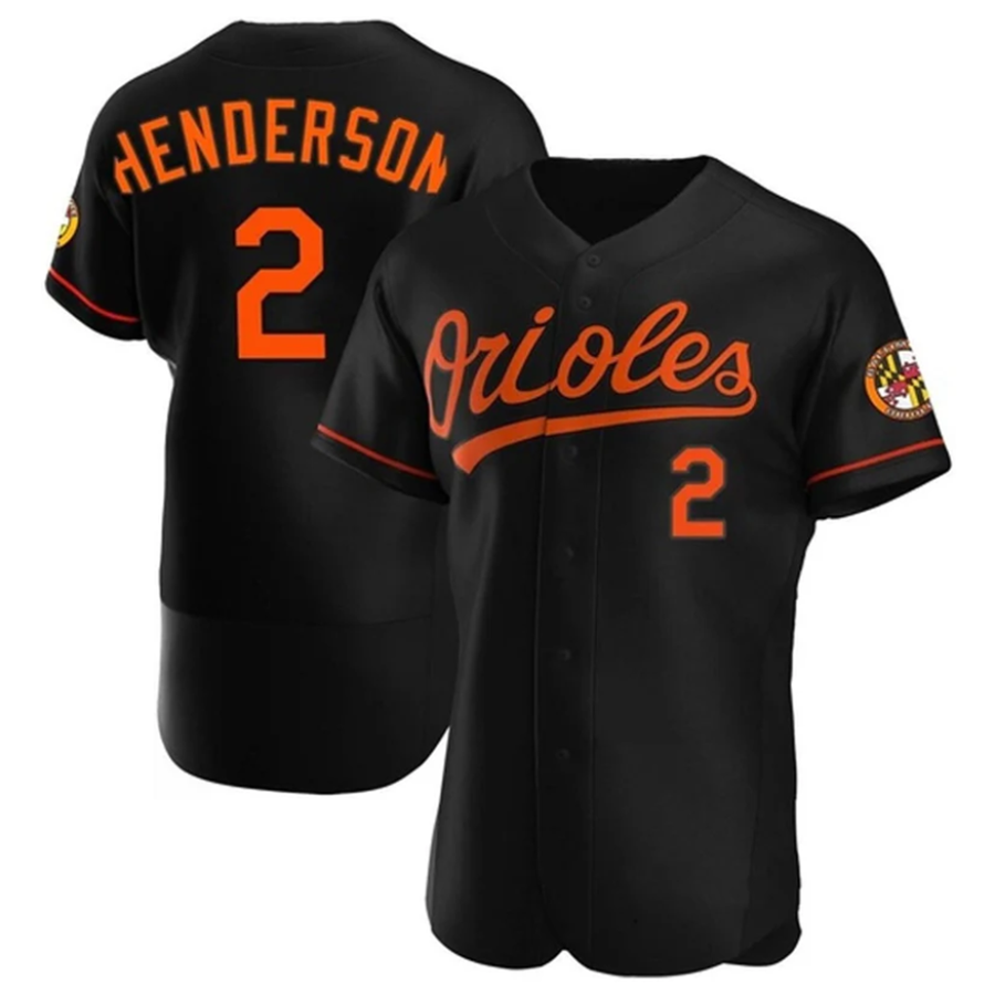 B.Orioles #2 Gunnar Henderson Player Black Home Limited Elite Baseball Jerseys