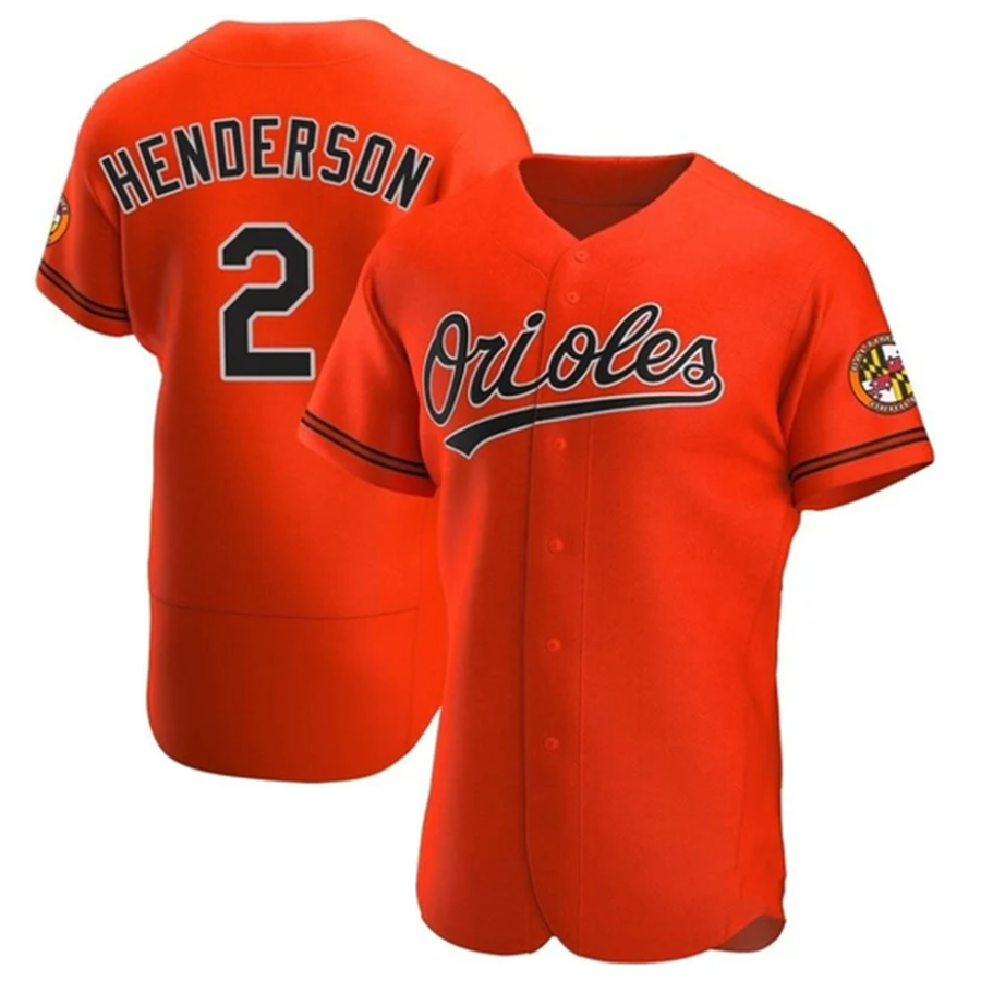 B.Orioles #2 Gunnar Henderson Player Orange Home Limited Elite Baseball Jerseys