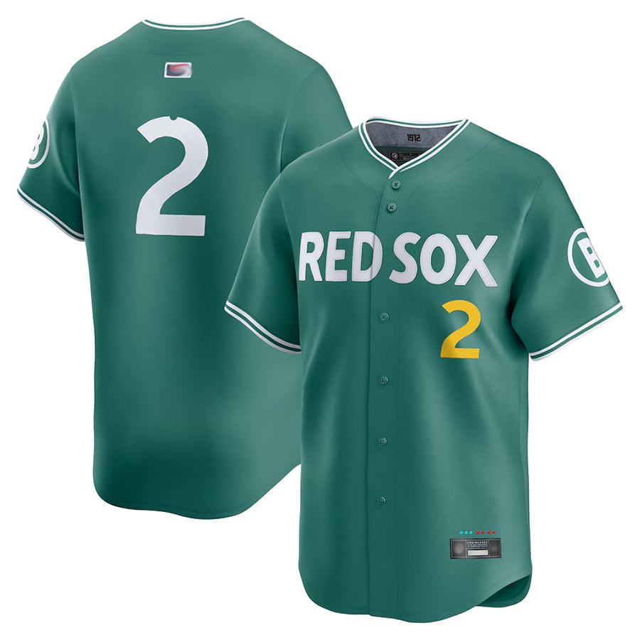 B.Red Sox #2 Alex Bregman Player Green City Connect Limited Baseball Jerseys