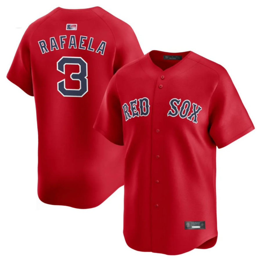 B.Red Sox #3 Ceddanne Rafaela Player Red Home Replica Baseball Jerseys