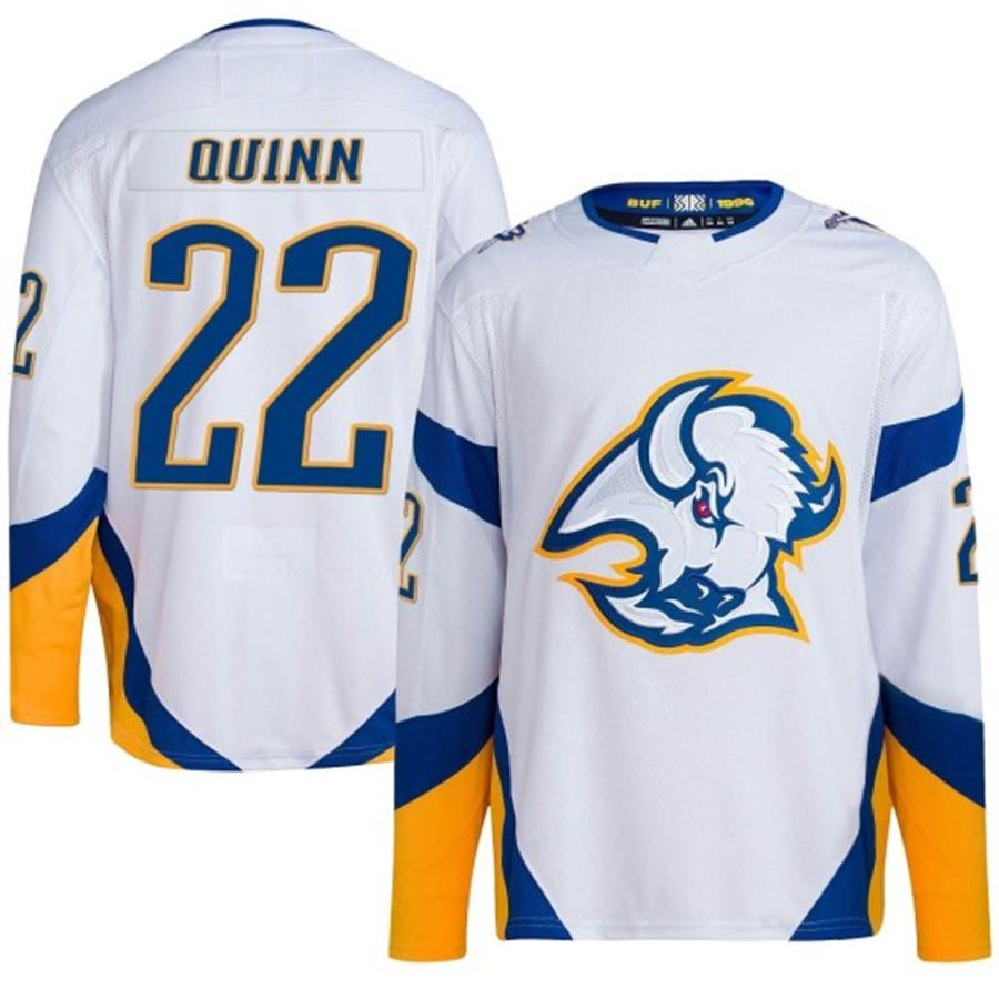 B.Sabres #22 Jack Quinn Player Fanatics Reverse Retro 2.0 White Hockey Jerseys