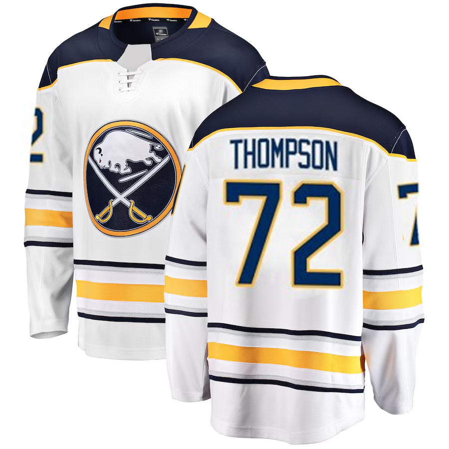 B.Sabres #72 Tage Thompson Player Fanatics Heritage Classic White Hockey Jerseys