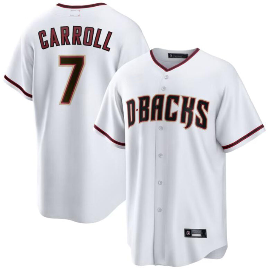 #7 Corbin Carroll Player A.Diamondbacks White Game Baseball Jerseys