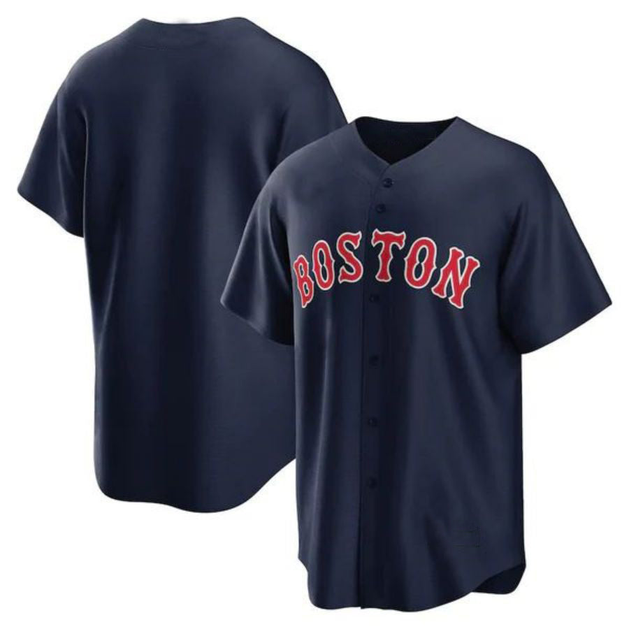 B.Red Sox Blank Player Navy Alternate Replica Baseball Jerseys