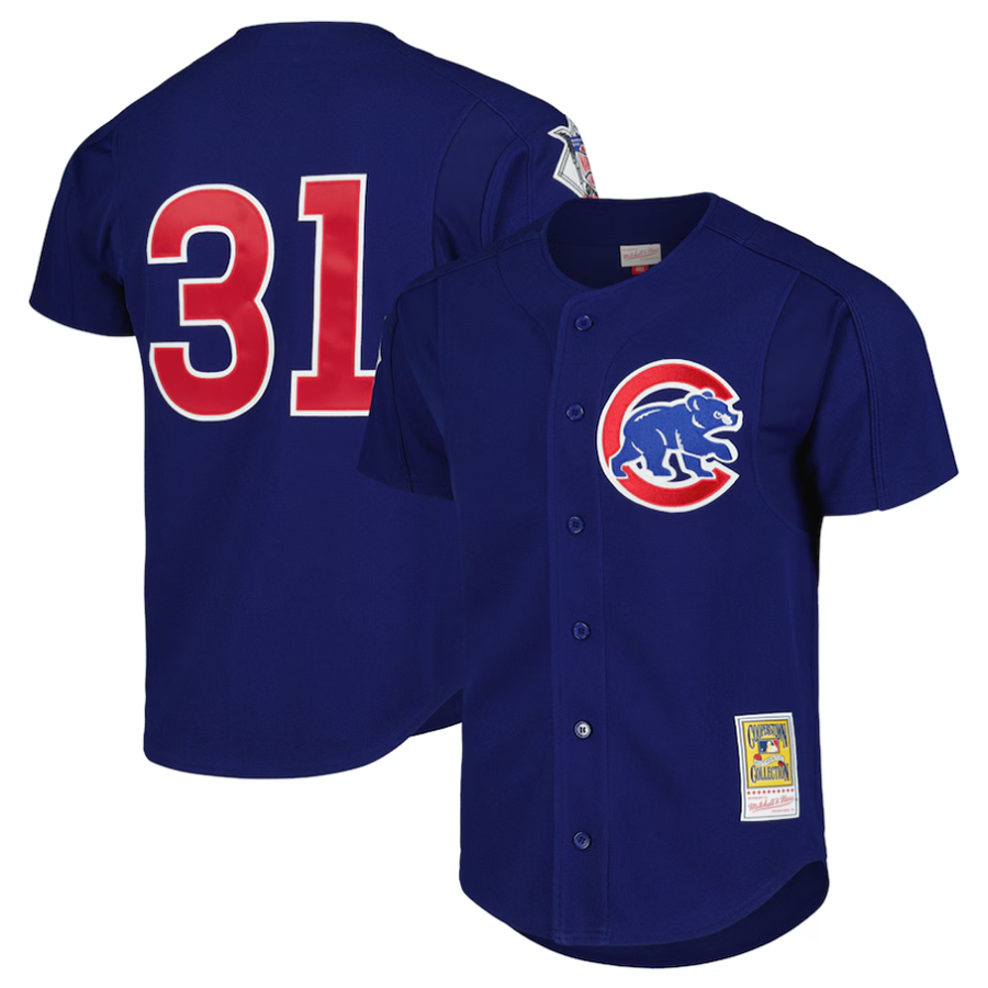 #31 Greg Maddux Player C.Cubs Royal Cooperstown Collection 2005 Batting Practice Baseball Jerseys